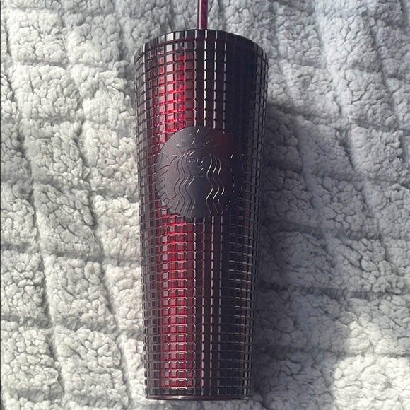 Starbucks Accessories - Plum Grid Starbucks Cup